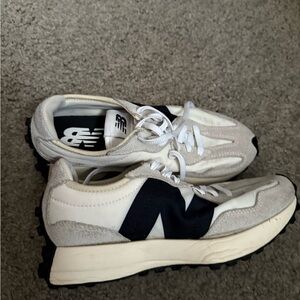 New Balance White and Black Sneakers